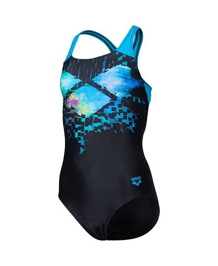 Dívčí plavky arena Feel Girls' Front-lined Multi Pixels Swim Pro Back Swimsuit