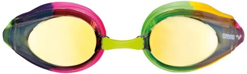 Plavecké okuliare arena TRACKS MIRROR Jr. yellow copper- multi