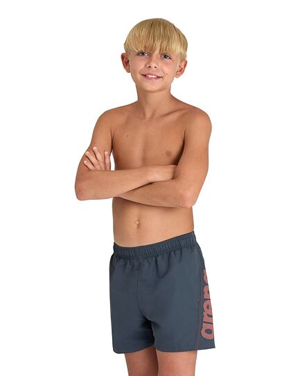 Chlapecké šortky arena Boys' Fundamentals Logo Beach Boxer R asphalt-nespola